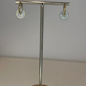 oorbellen met zilveren glitter