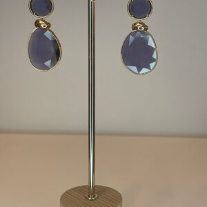 oorbel lichtpaarse cat eye stone