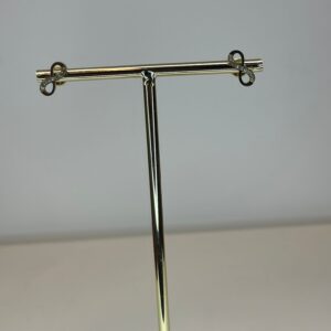 oorbel steker met infinityteken met steentjes