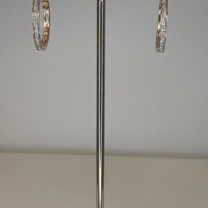 oorbel rose goud met glitter