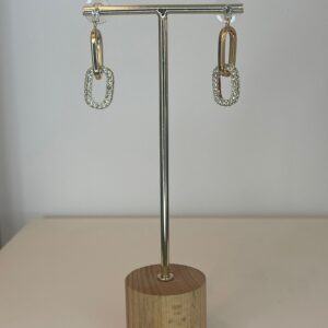 gouden oorbel met schakels