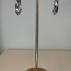 oorbel zilver gedraaide ringen