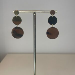 oorbellen met gouden schijfjes