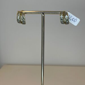 oorbel met vierkante strass