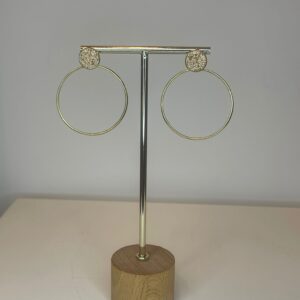gouden hanger met rose steentjes