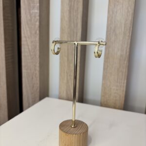 kleine ronde oorbellen goud met steentjes