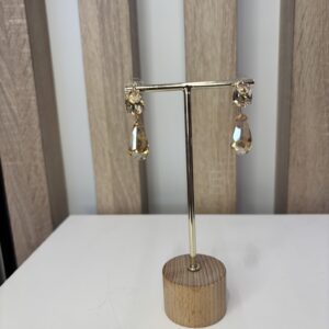 oorbel hanger beige stenen