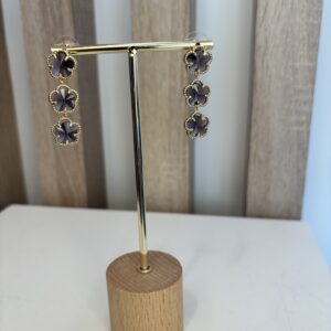 IMG_7187.jpeg oorbel hanger met bloemen paars