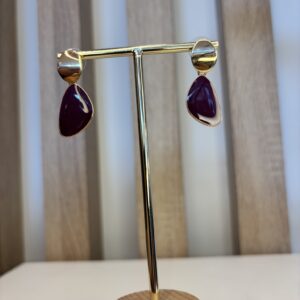 oorbel paarse hanger