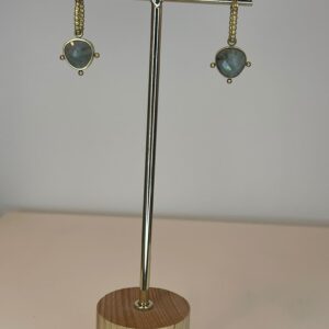 oorbellen met grijs hangertje