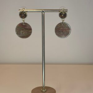 bruine ronde oorbellen