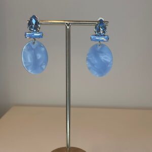 oorbel clips lichtblauw