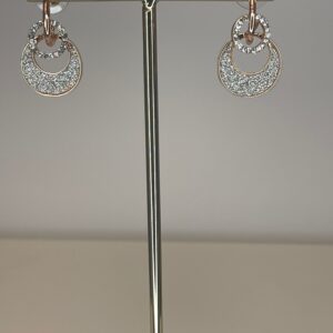 oorbel rose goud met glitter