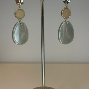 oorbel clip hanger beige