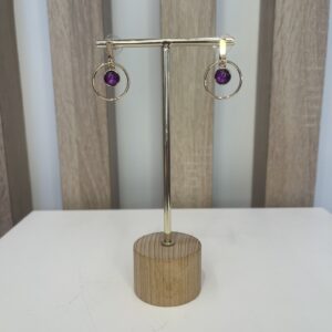 IMG_1557.jpeg oorbel paars met gouden hanger