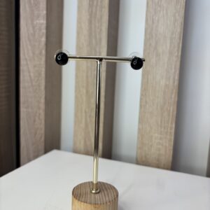 oorbel zwarte bolletjes