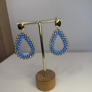 IMG_6863.jpeg oorbel hanger met blauwe kralen